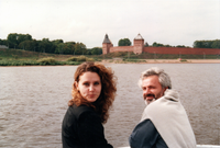 1995 Bi Delegation Schroeder und Ira auf dem Ilmenesee Kreml
